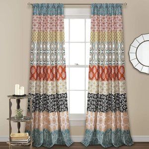 Anthropologie Bohemian Stripe Colorful Curtains Drapes Blinds Window Coverings